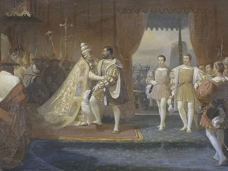 1803-Francois Xavier Dupre - Incontro di Francesco I con Papa Clemente VII